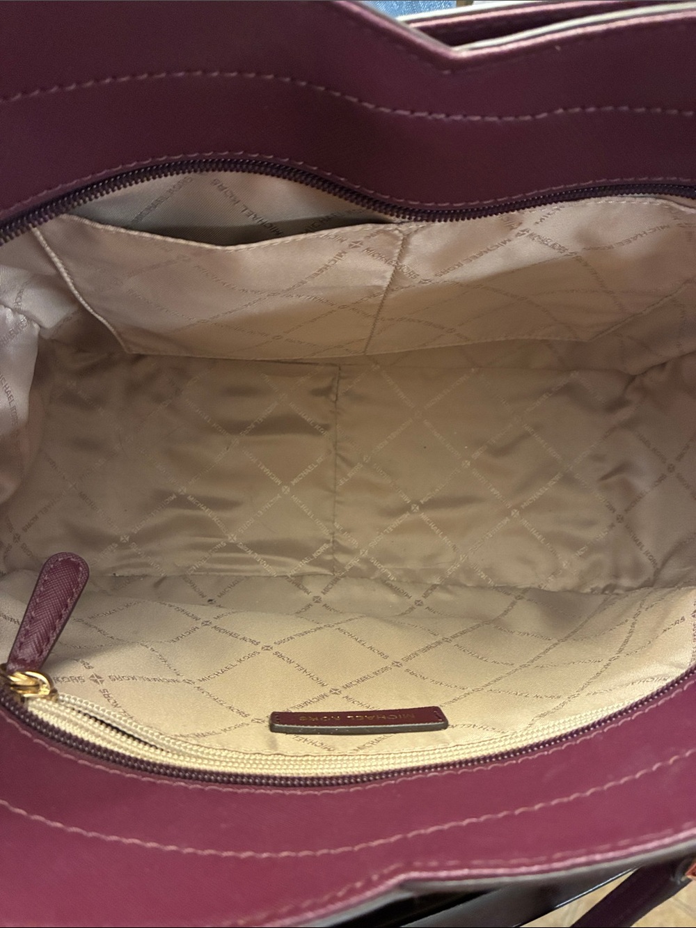 Michael Kors Burgundy/Merlot Signature Tote - Picture 8 of 12